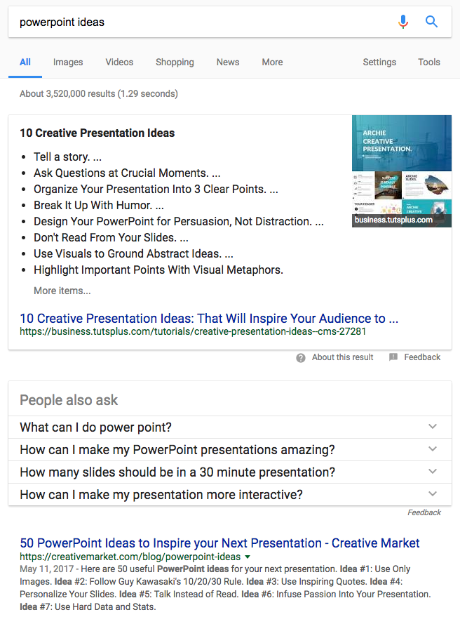 Google Featured Snippet